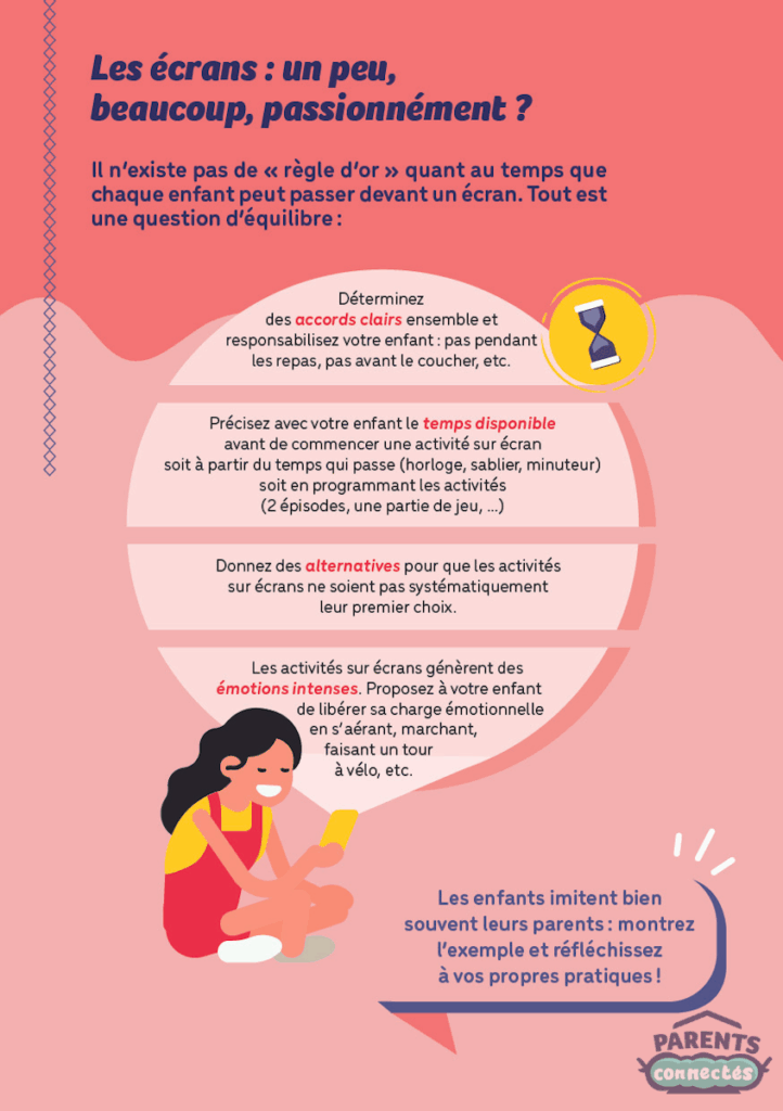 Infographie sur le temps d'écran