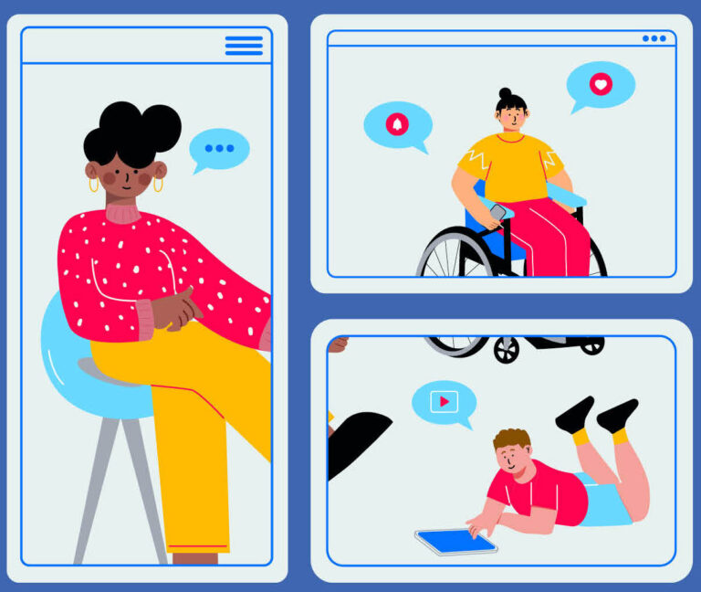 Illustration de personnages qui dialoguent